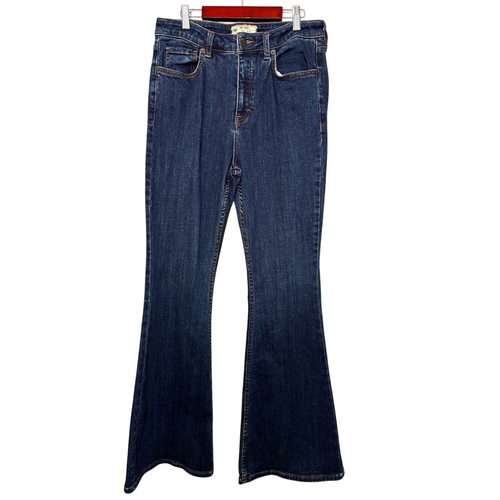 Free People High Rise Dark Wash Flare Jeans 29
